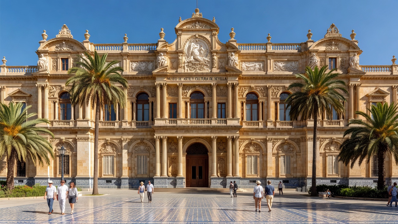 Fachada del Museo de Bellas Artes de Sevilla, antiguo Convento de la Merced
